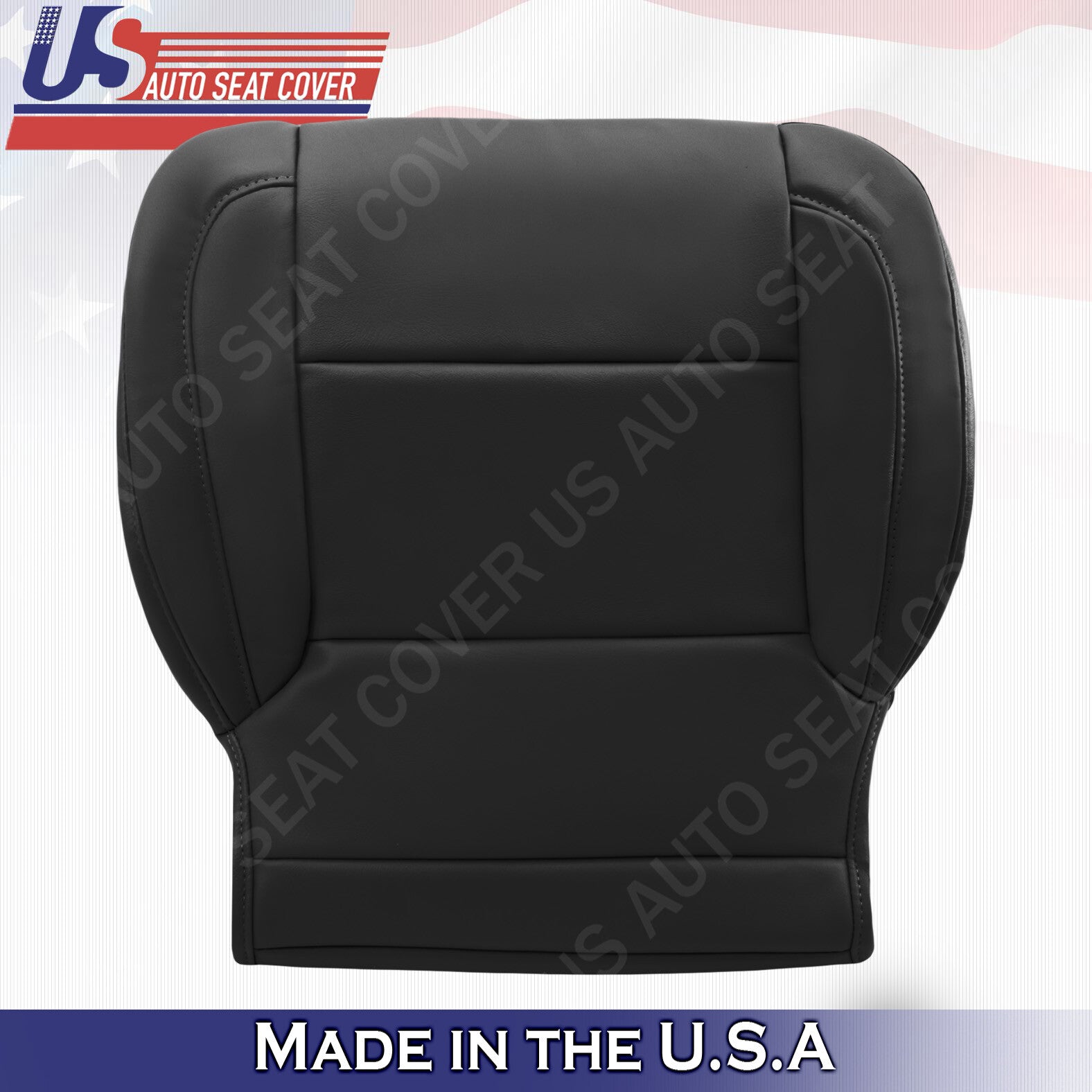 2015-2018 Chevy/GMC Tahoe, Suburban, PASSENGER BOTTOM Leather Seat Cover Black
