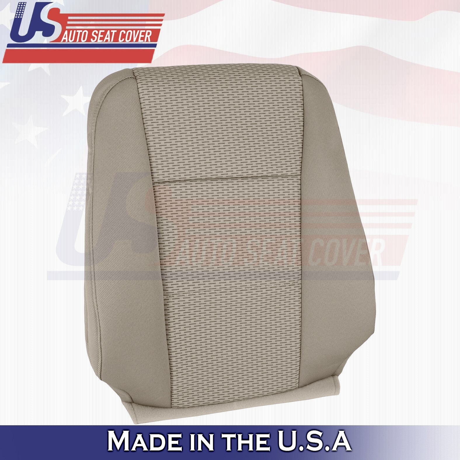 2015 to 2019 Fits Ford F150 Passenger Side Bottom & Top Cloth Seat Cover Tan
