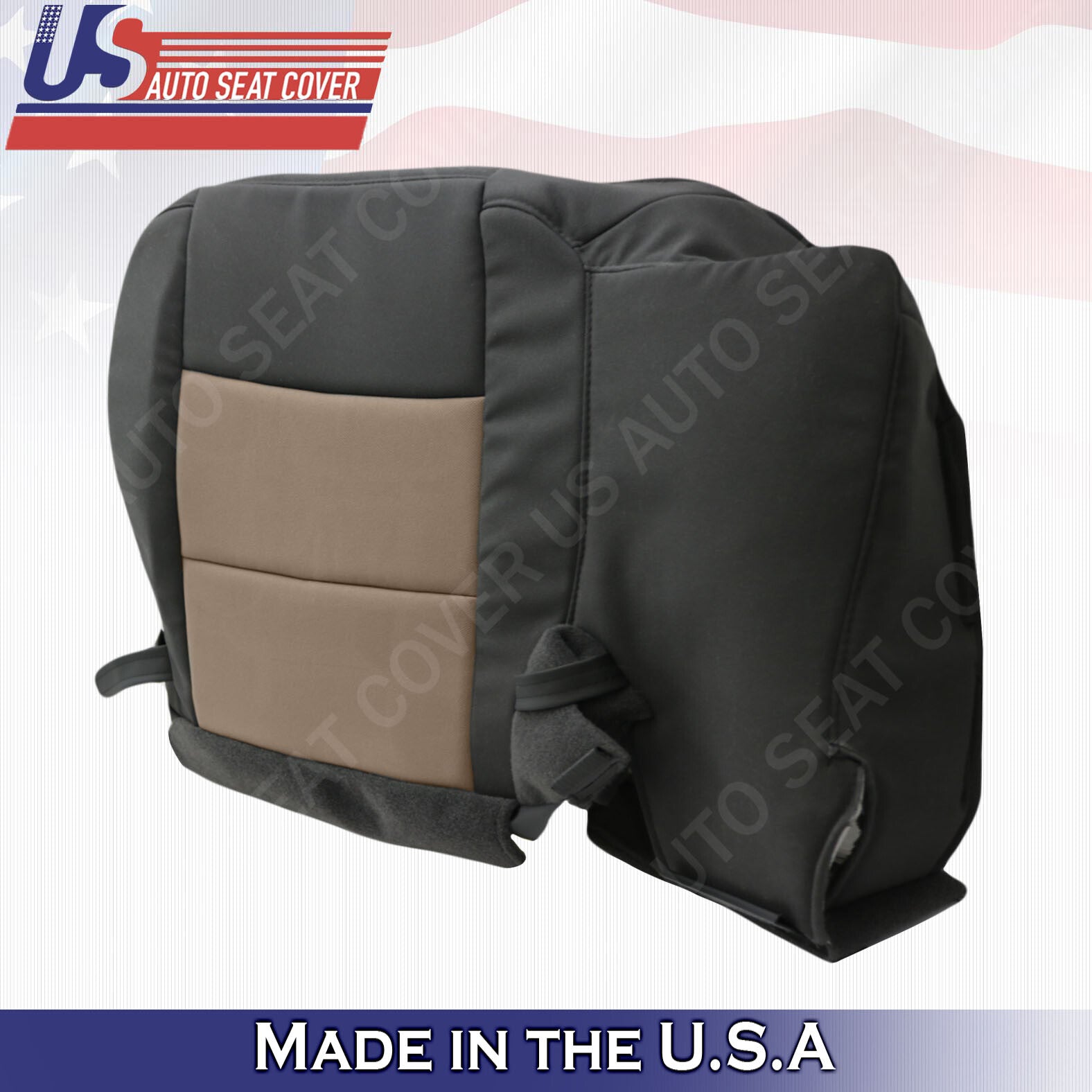2003 to 2011 Ford Ranger Driver Bottom Bench Cloth Cover 2-tone TAN/BLACK