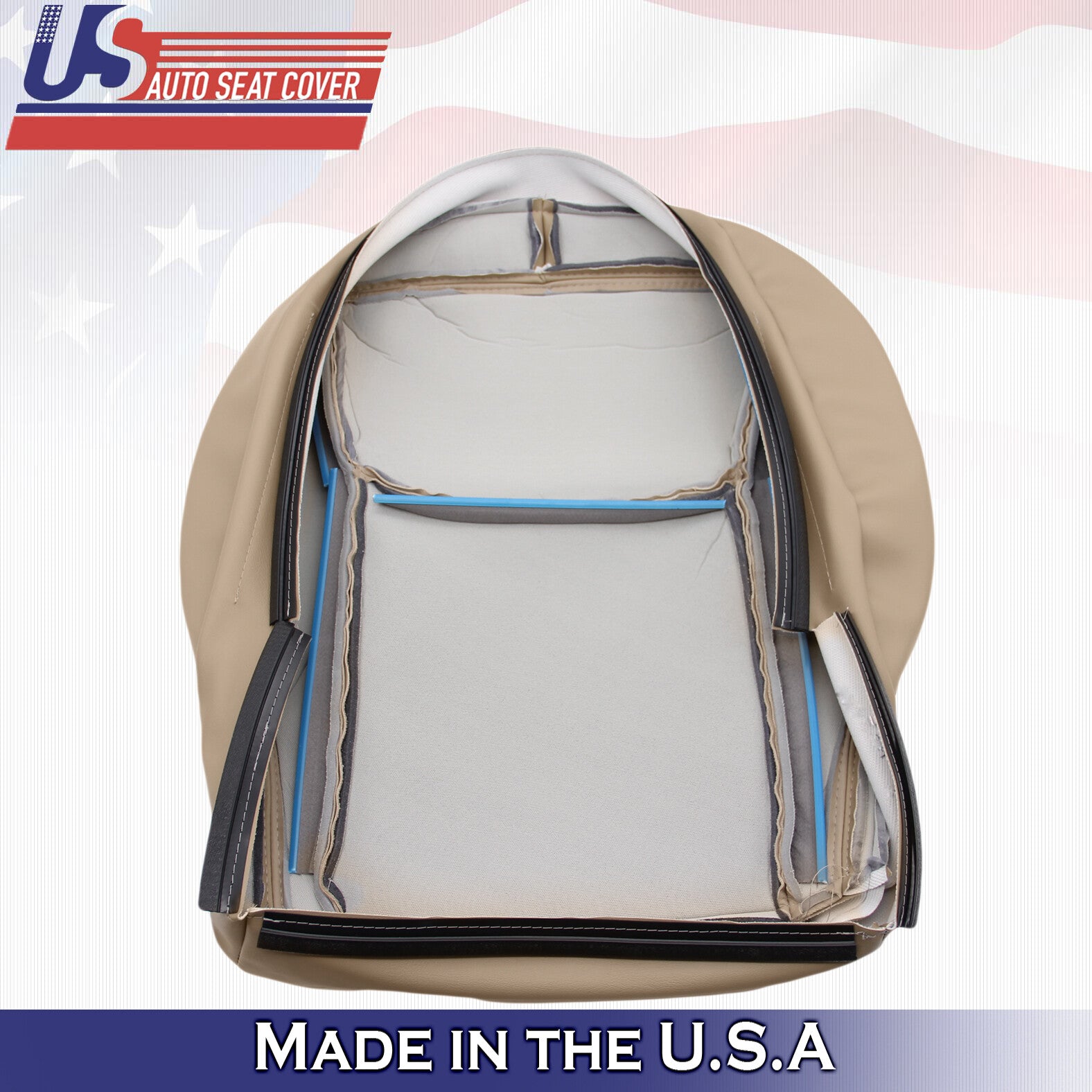 2000 to 2002 for Mercedes Benz S Class Driver Bottom Leather Seat Cover Tan