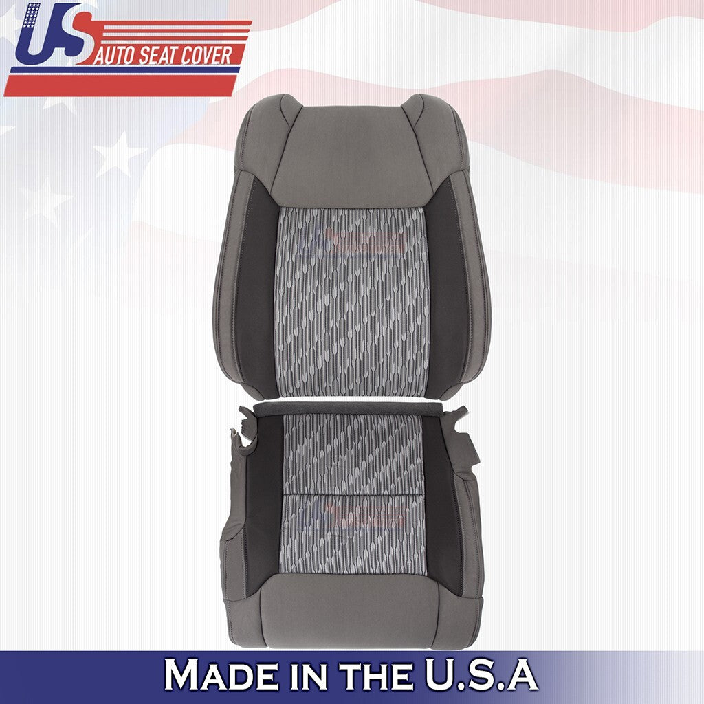 2018 2019 2020 2021 Fits Toyota Tundra Driver Top Bottom Cloth Cover 2-Tone Gray