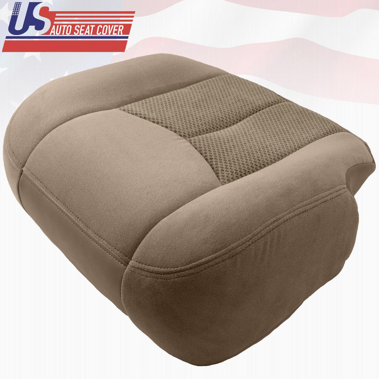 2003 to 2007 For Chevy Silverado 3500 Passenger Bottom Cloth Seat Cover Tan
