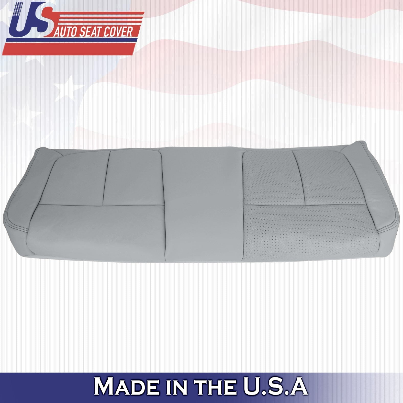2011 to 2016 For Ford F550 Rear Driver & Passenger 2x Bottom Leather Covers Gray