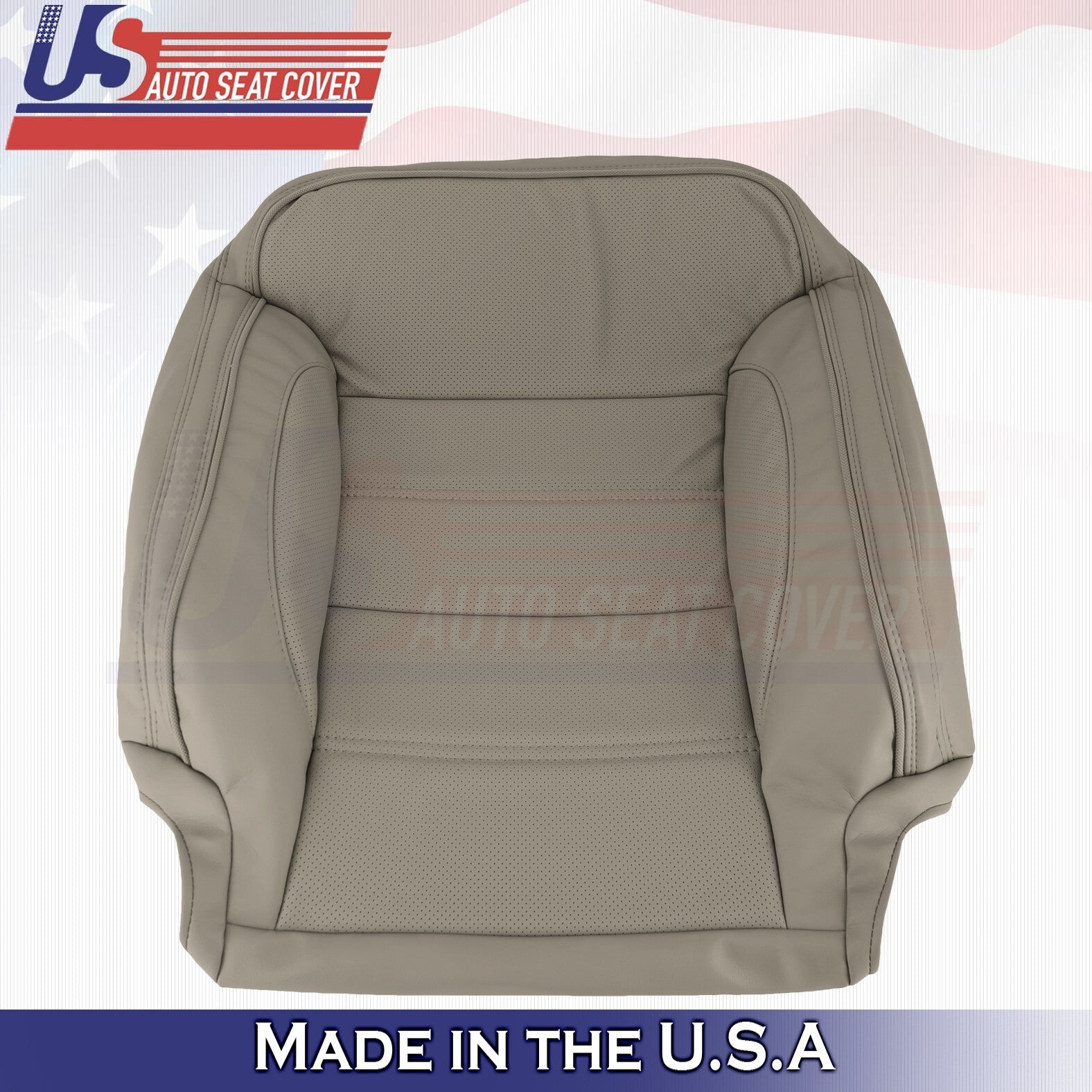2015 For GMC Yukon Denali Front Passenger Top & Bottom Leather Seat Covers Tan