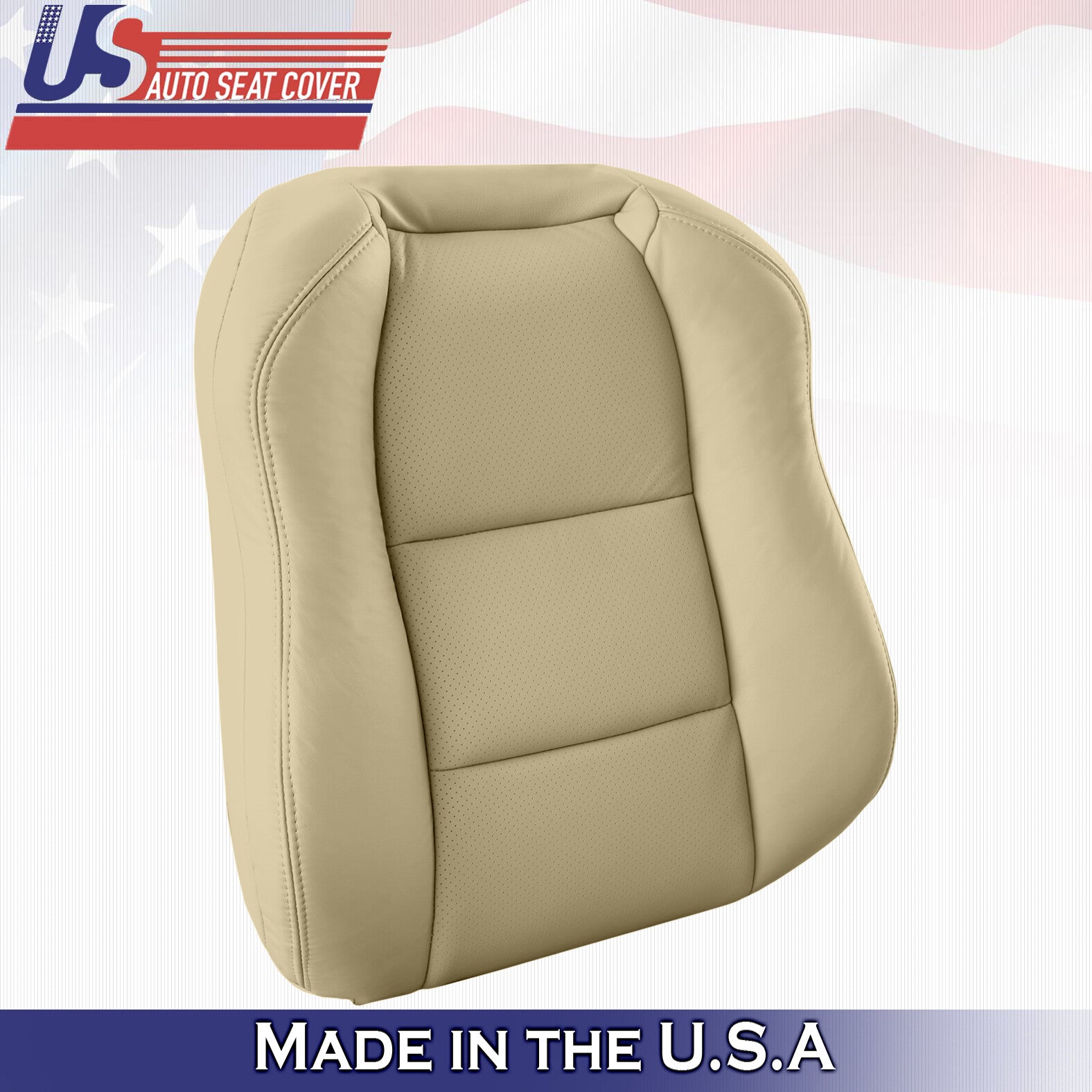 2004 Fits Acura TL Passenger Top & Bottom Perforated Leather Seat Covers Tan