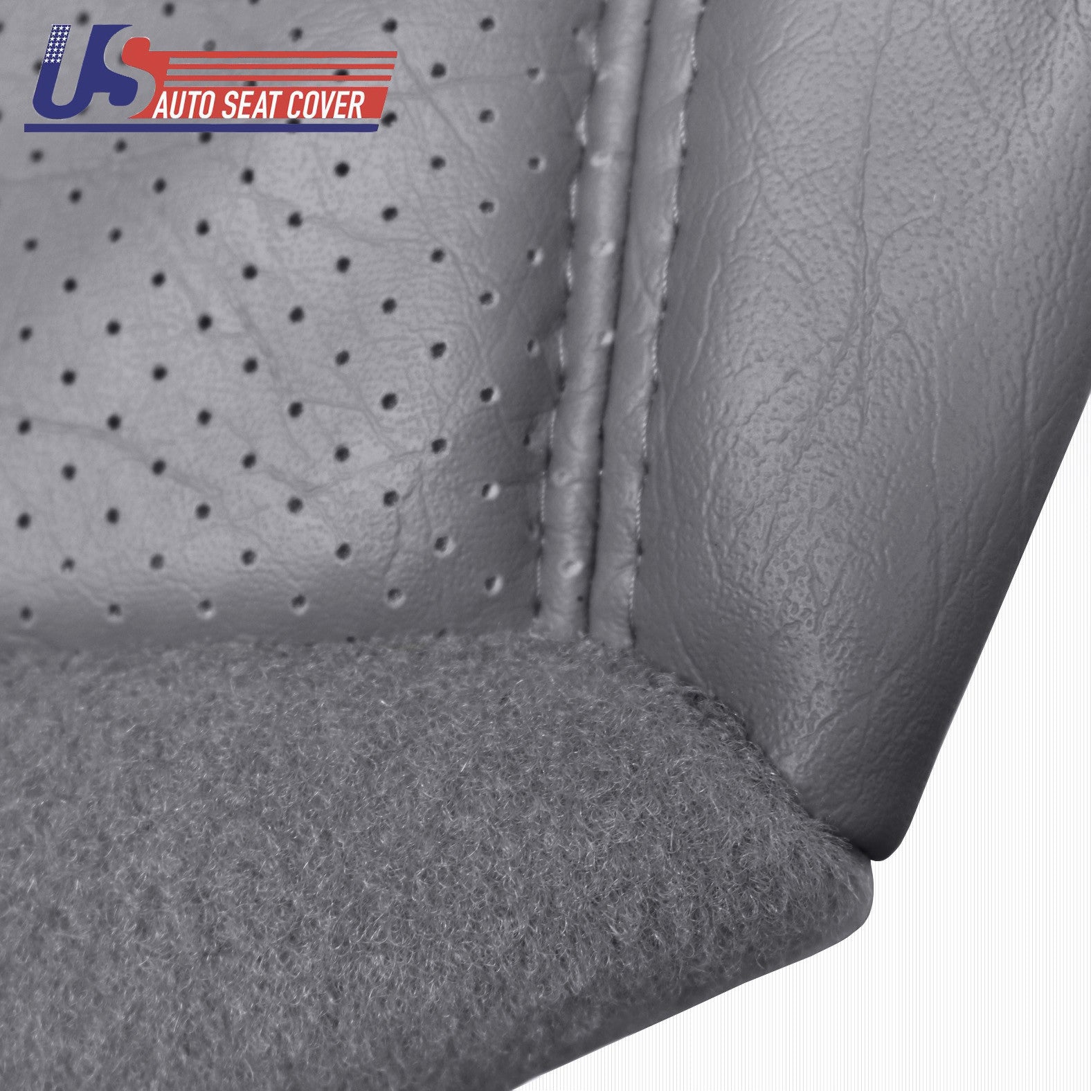 1992 1996 Ford Bronco Base Driver Passenger Bottom Seat Cover Perforated Dk.Gray