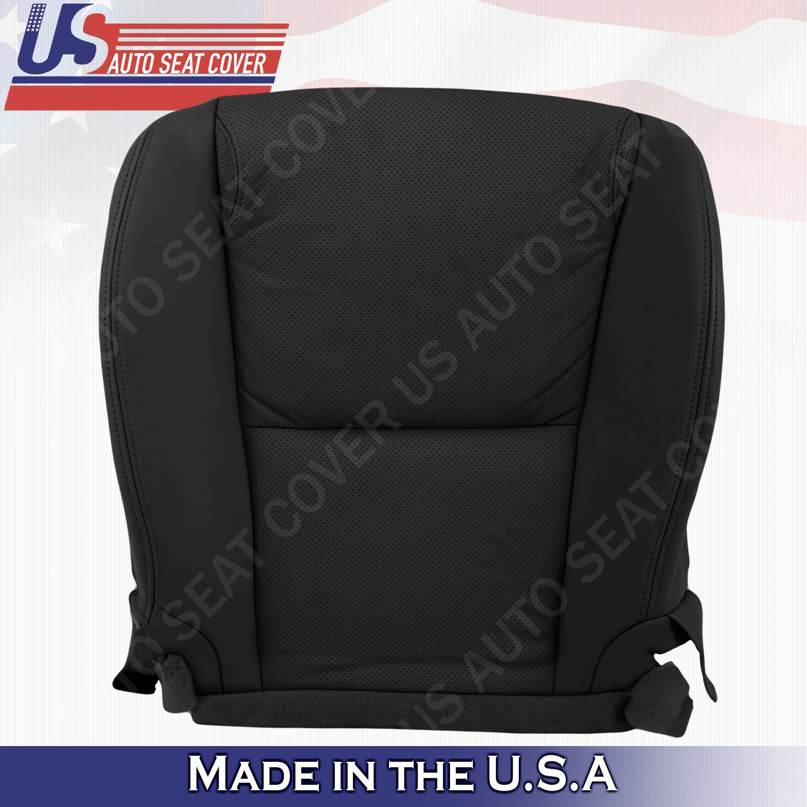 For 2006 to 2011 Lexus GS350 Passenger Bottom Leather Perf Seat Cover Black