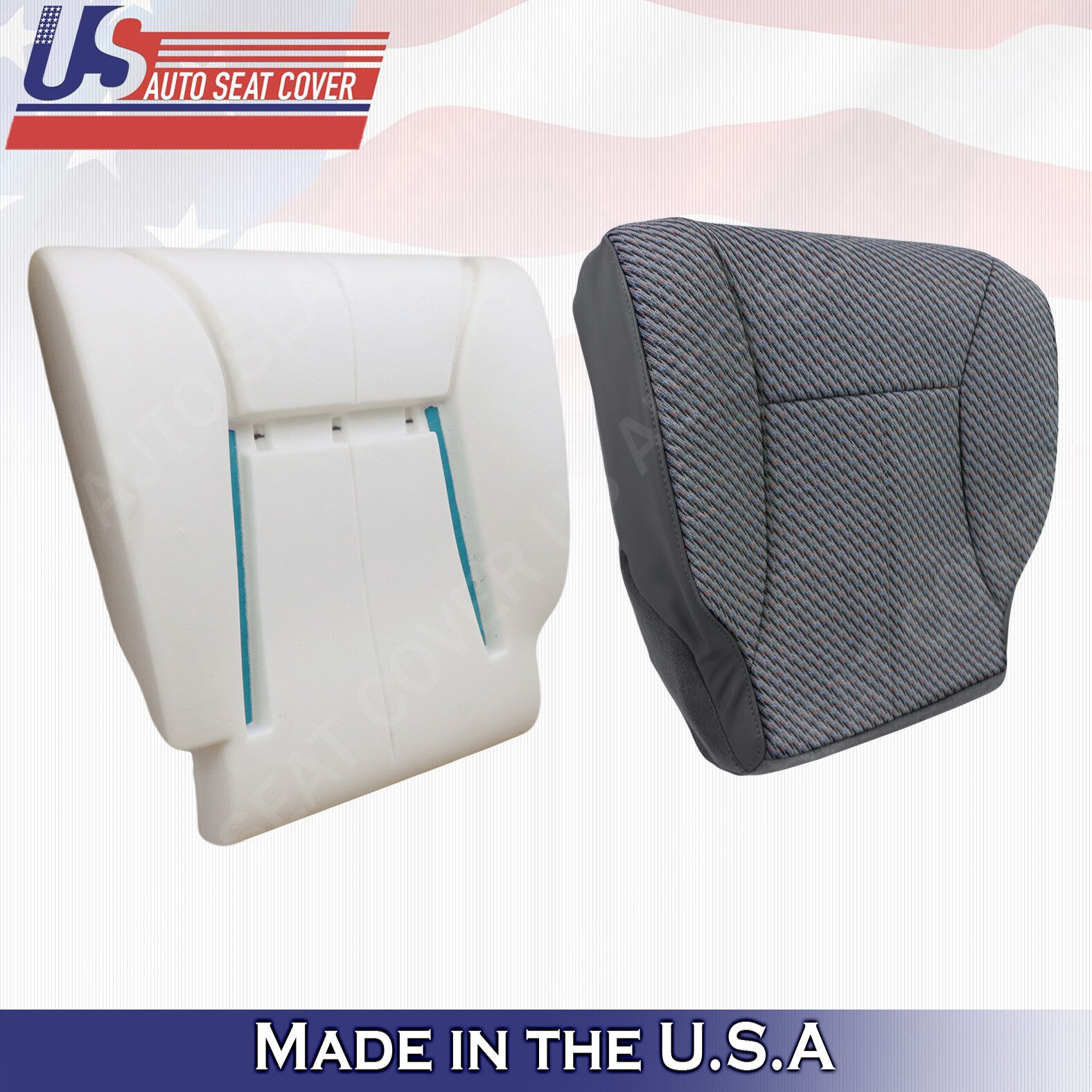 DRIVER BOTTOM CLOTH COVER DK GRAY+FOAM CUSHION 1998-2002 FOR Dodge Ram EXT CAB