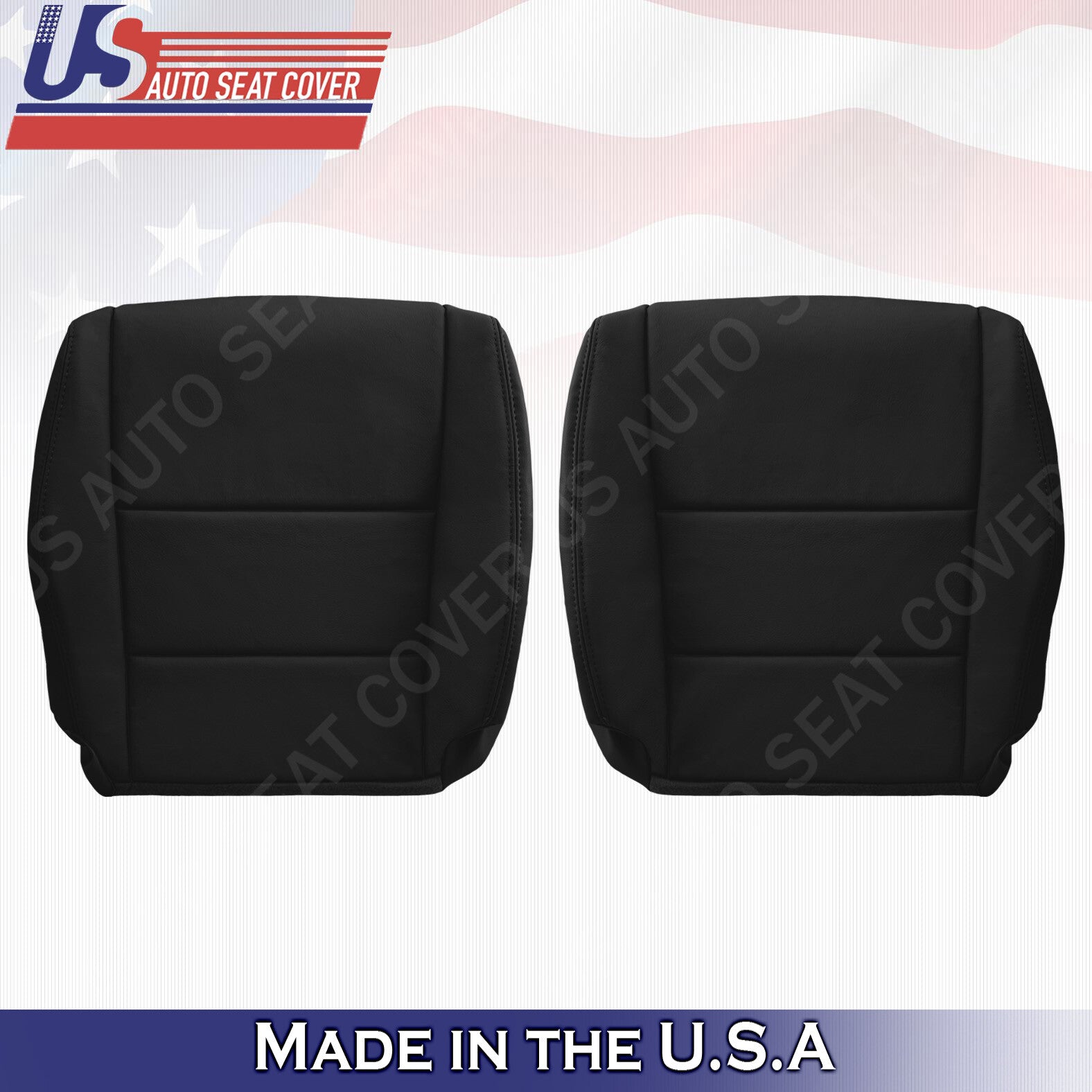 FITS 2008 to 2012 Honda Accord Driver Passenger Tan &  Black Leather Seat Cover