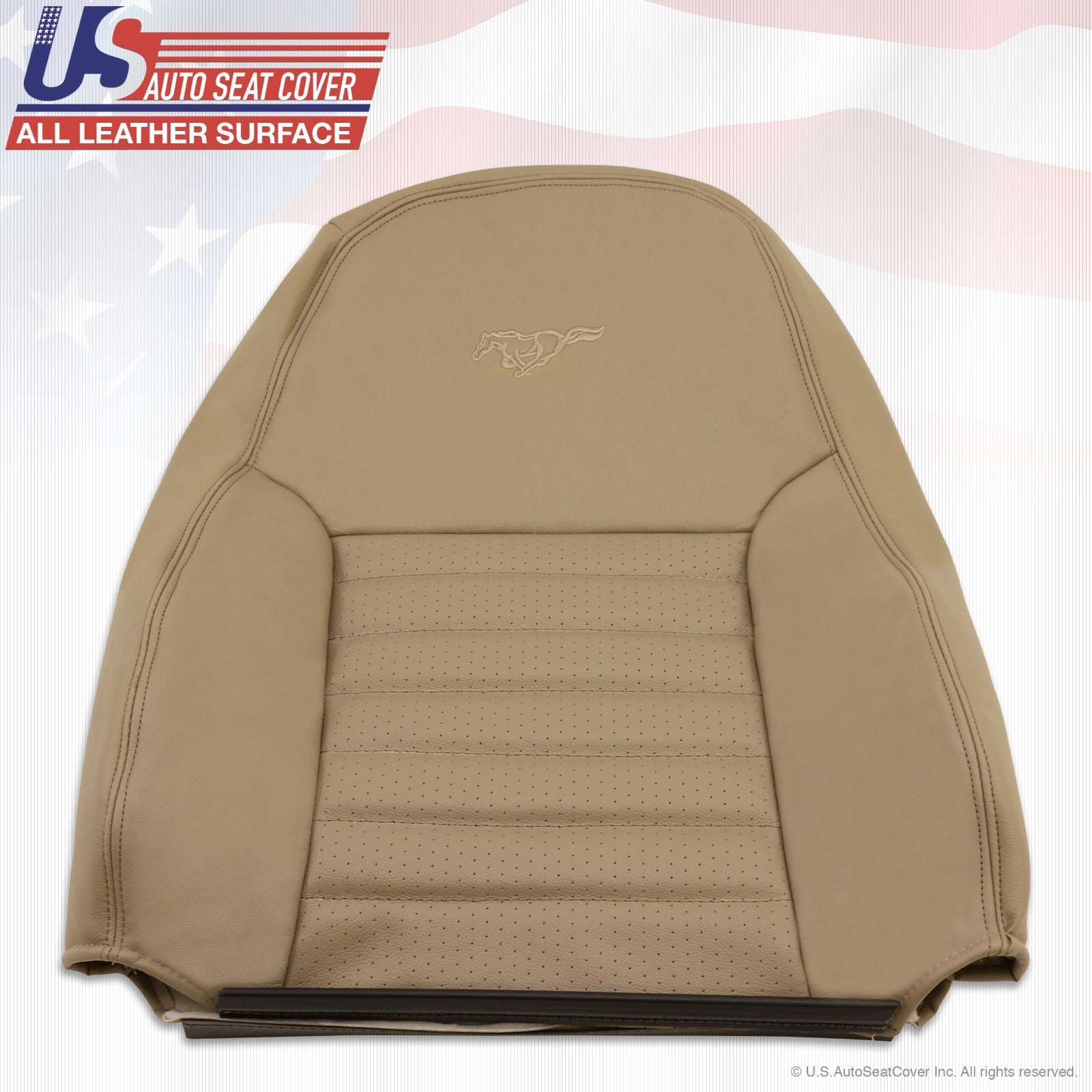 1999 2000 2001 2002 2003 04 Ford Mustang GT Driver Top Lean Back Seat Cover TAN