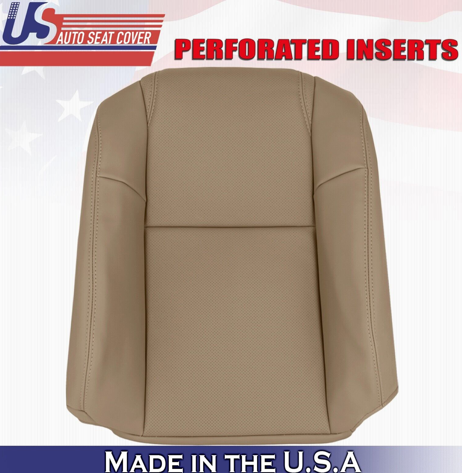 2003 to 2005 For Honda Pilot Passenger Top Synthetic Leather Seat Cover Tan