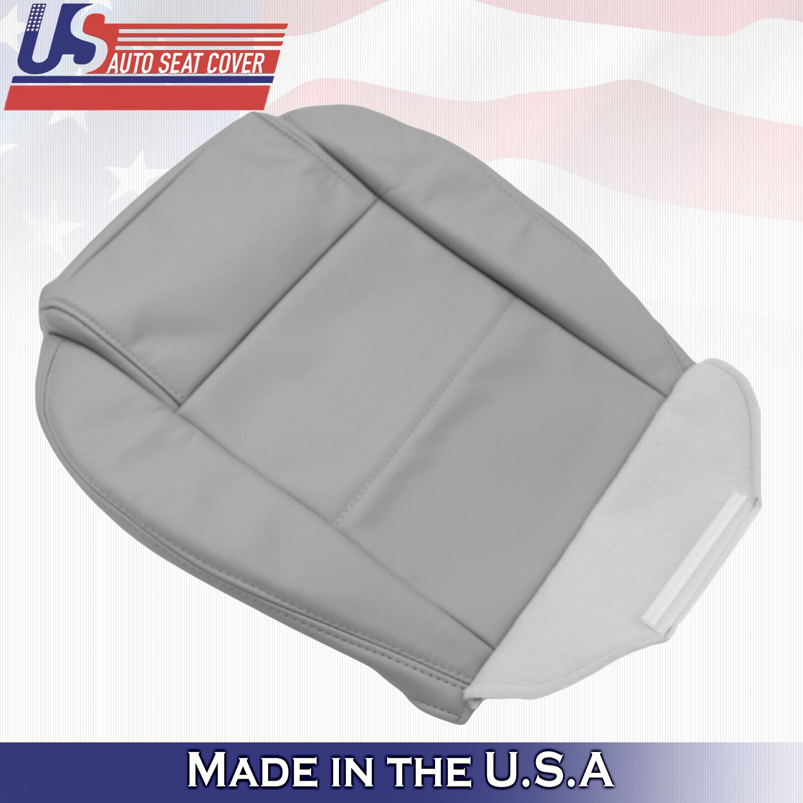 2005 to 2009 For Ford Mustang V6 Driver & Passenger Bottom Leather Covers Gray