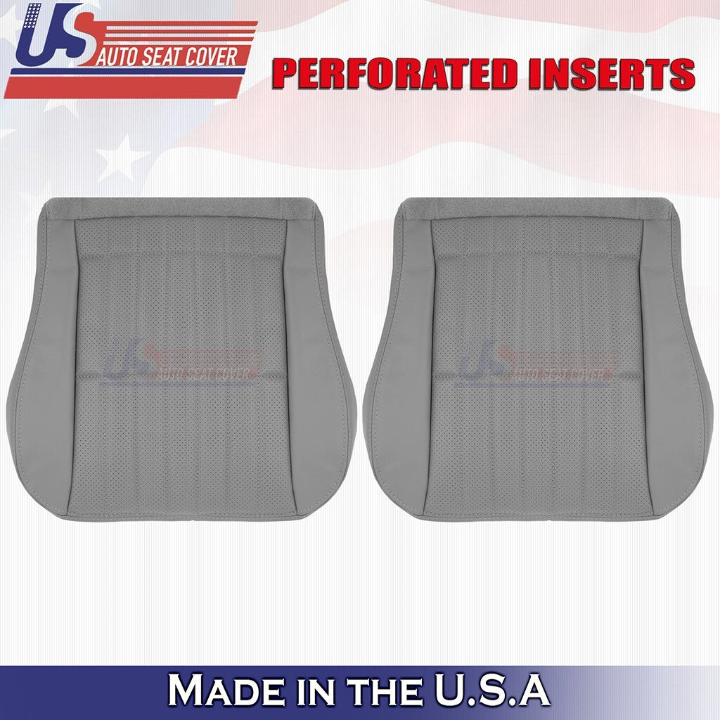 1997 to 2002 For Chevy Camaro Driver & Passenger Bottoms-Tops Leather Cover Gray
