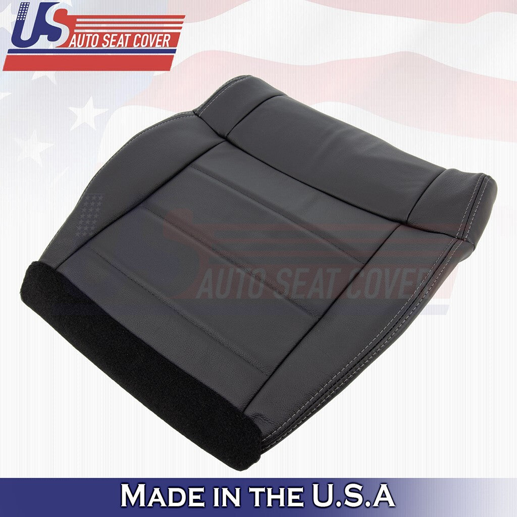 2008 to 2012 Fits Jeep Wrangler Front Set Bottoms Leather Seat Cover Black