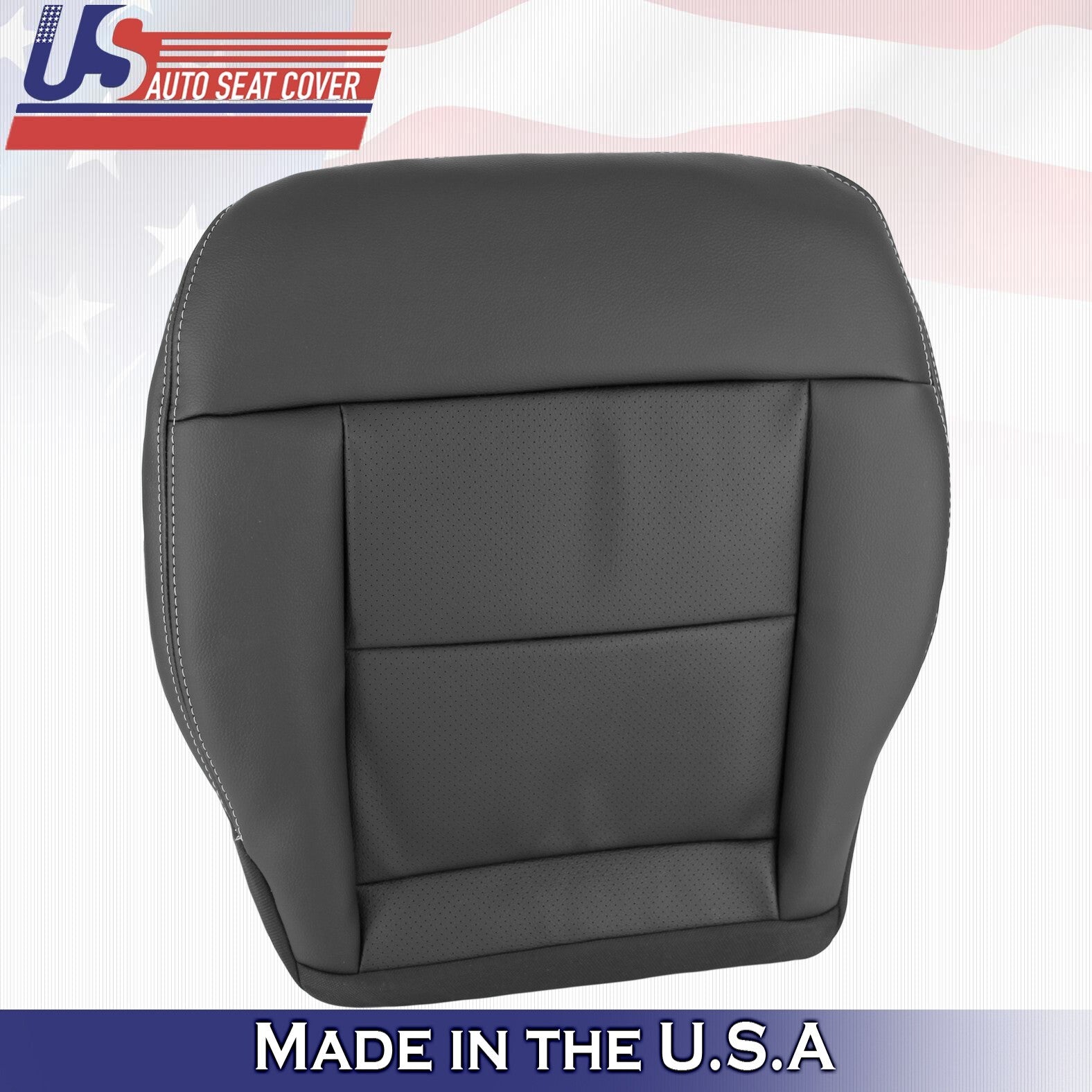 2010 to 2014 Fits Mercedes Benz E350 Driver Passenger Bottom Leather Cover Black