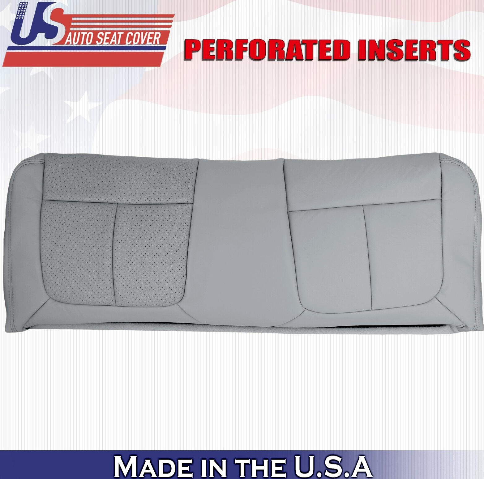 2011 2012 2013 For Ford F450 F550 2nd Row Driver Bottom Leather Seat Cover Gray