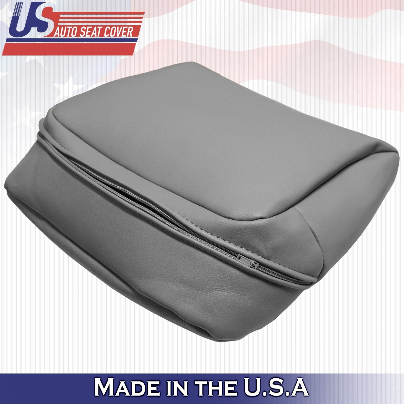 1999 For Ford F250 F350 Lariat Rear Bench Top & Bottom Leather Seat Covers Gray