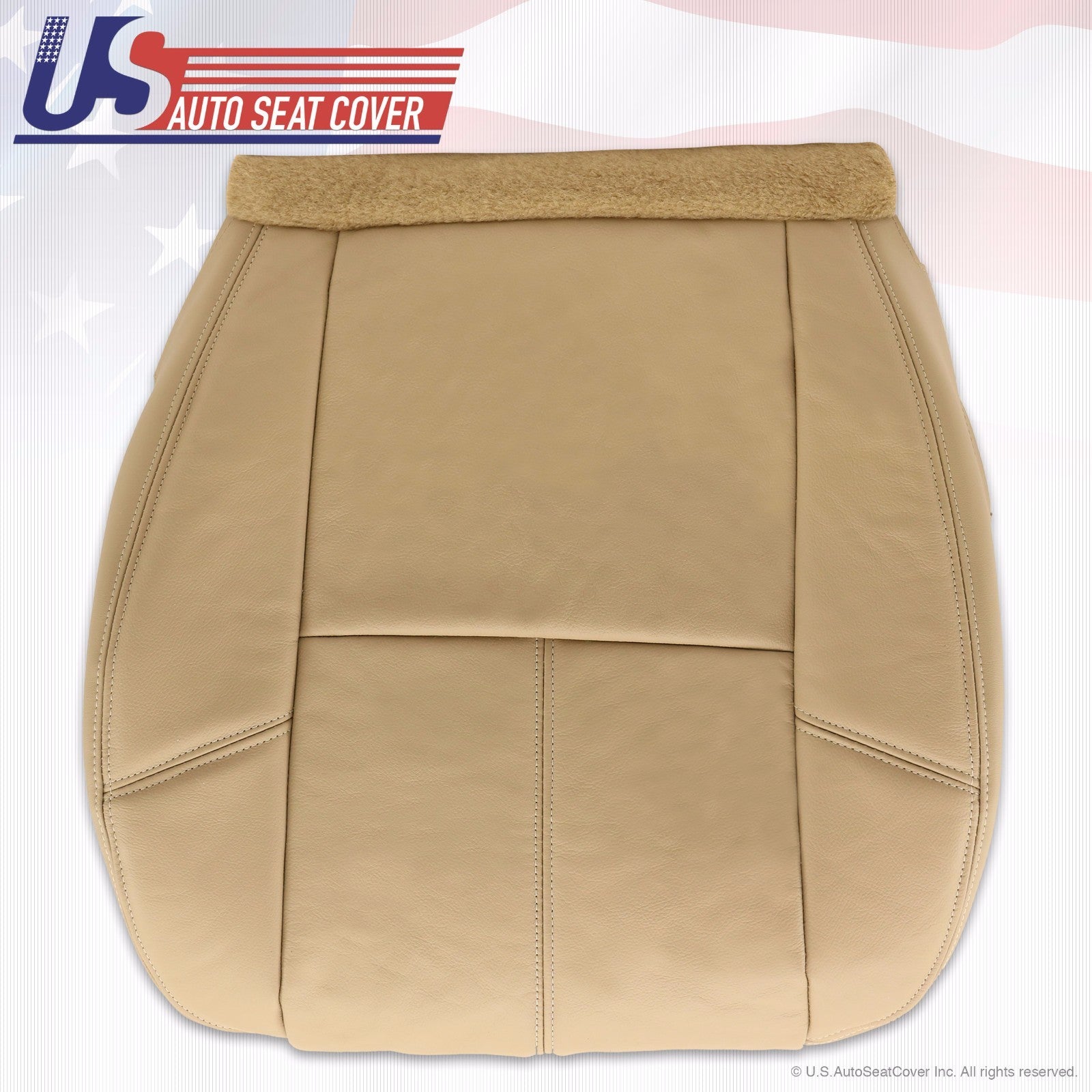 2011 2012 Chevy Silverado 1500 Driver Bottom & Lean Back Leather Seat Cover Tan