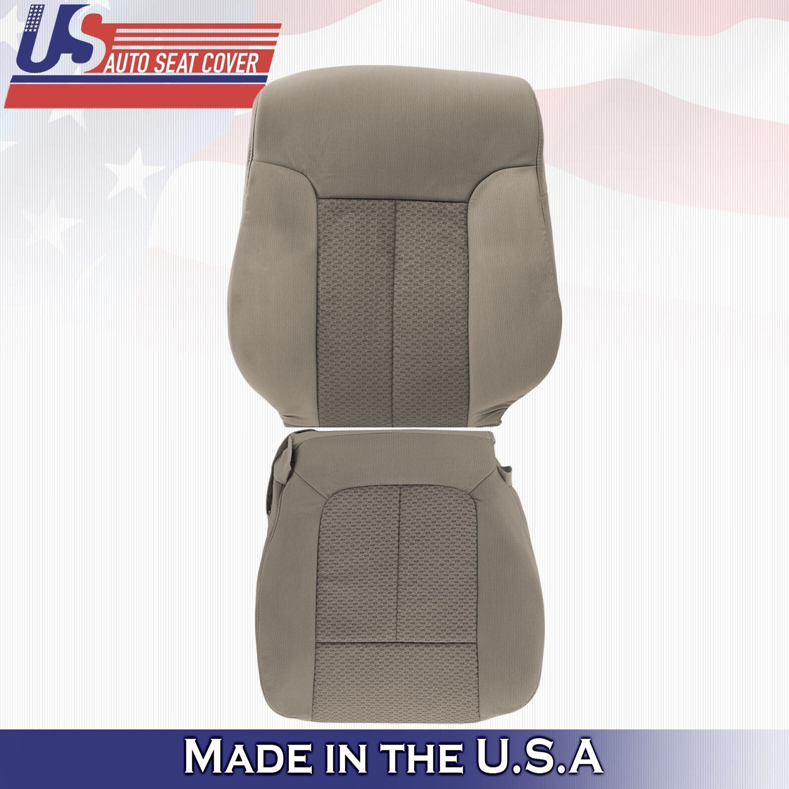 2011 2012 2013 2014 FITS Ford F150 Driver Bottom & Top Cloth Cover Abode Tan