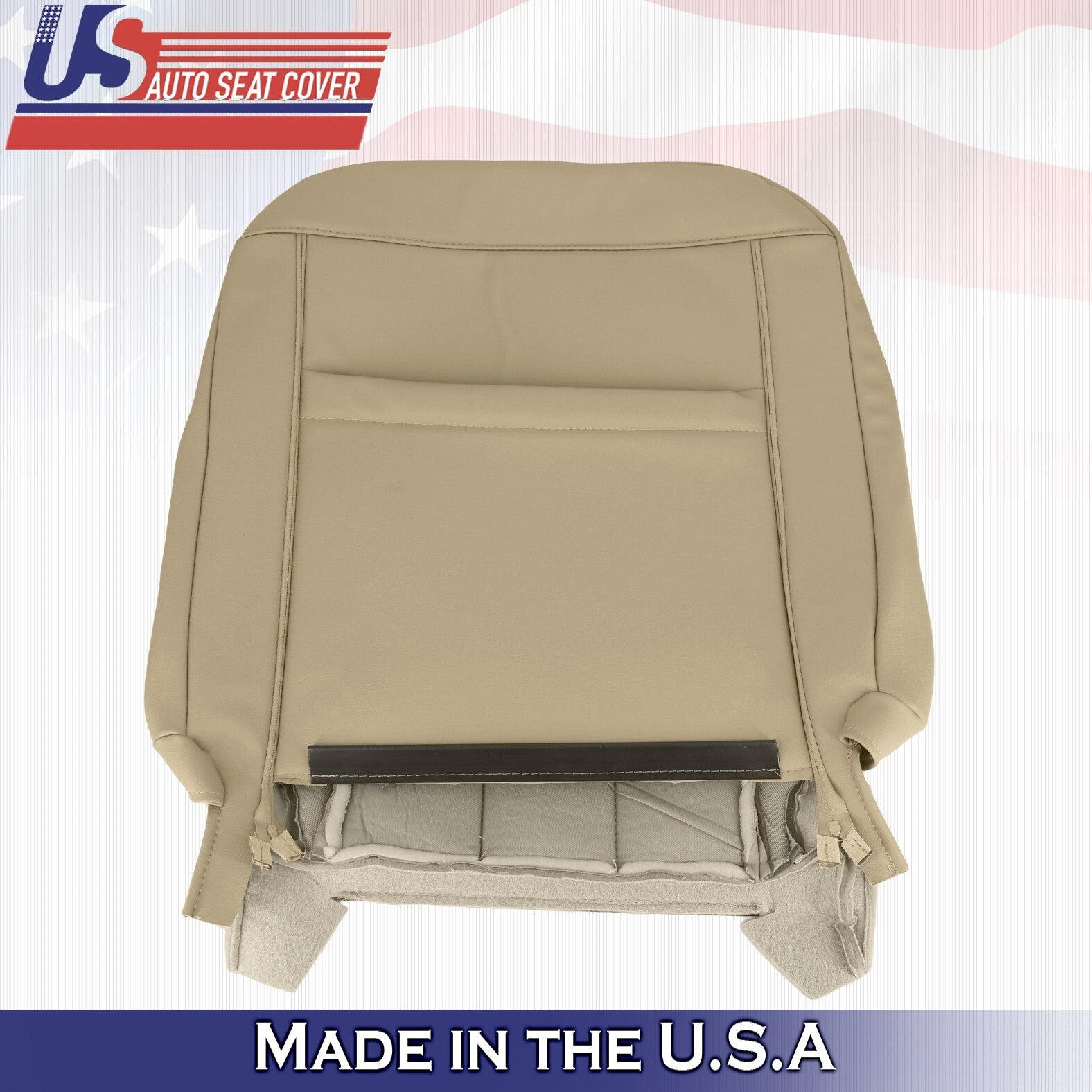 2009 2010 2011 For Mercury Grand Marquis Driver Top & Bottom Leather Covers Tan