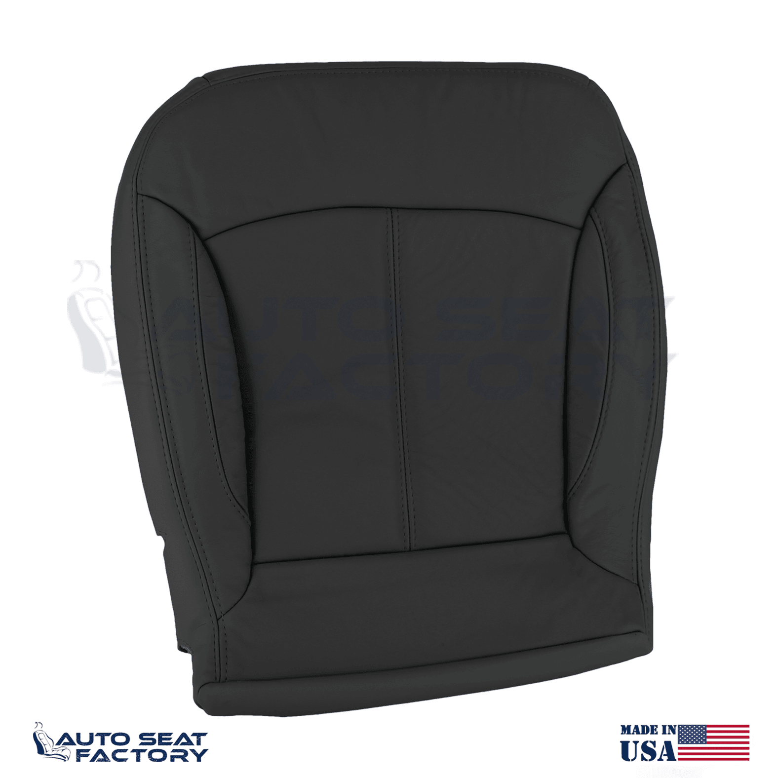 For 2010 - 2013 Buick LaCrosse Left & Right Bottom SOLID Blk Leather Seat Covers