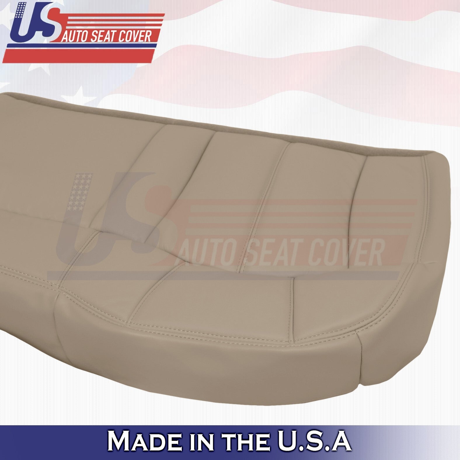 1999 to 2002 Fits Chevy Silverado Rear Bench Driver Bottom Leather Cover Tan