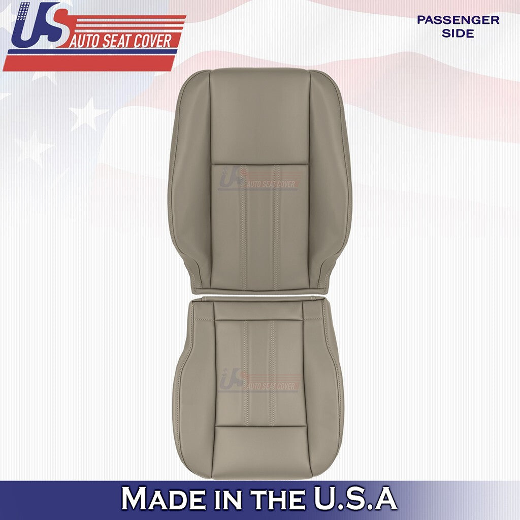 2008 to 2016 Fits Chrysler Town & Country PASSENGER Top Bottom Leather Cover Tan