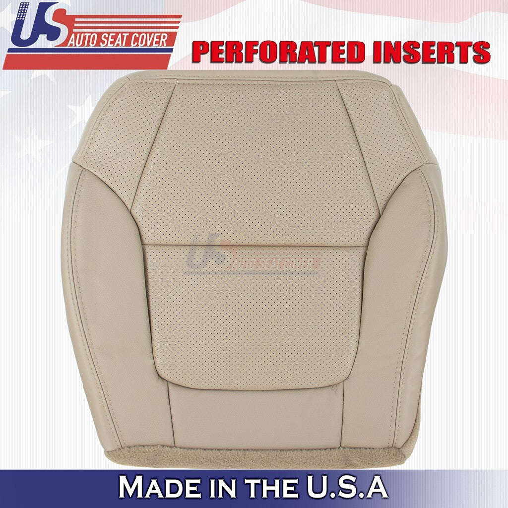 2001 to 2003 For Acura CL TypeS Driver & Passenger Bottom Perf Leather Cover Tan