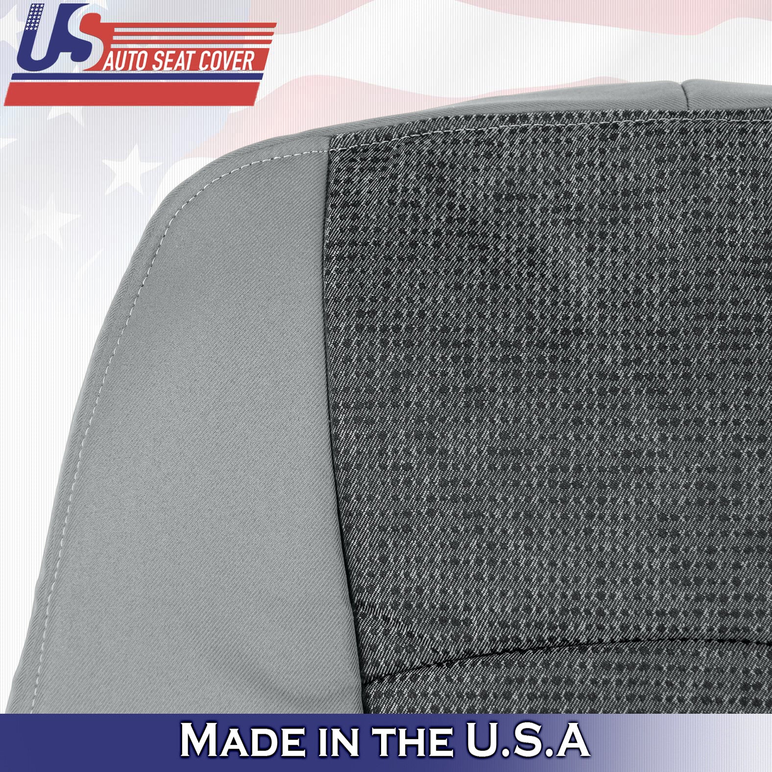 2013 to 2018 For Dodge Ram 5500 SLT Passenger Top &Bottom Cloth Seat Covers Gray