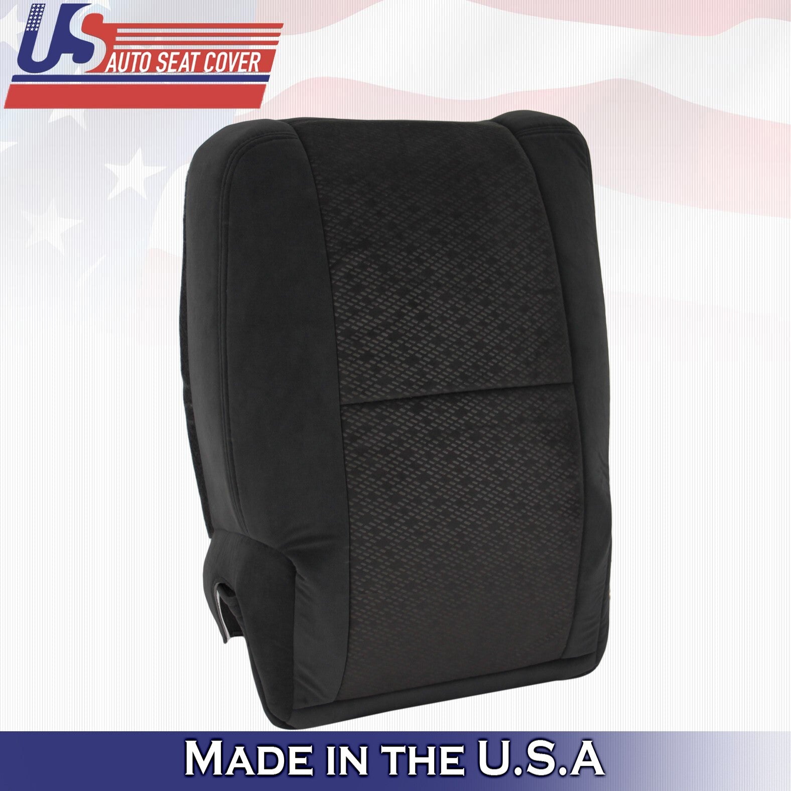 2008 For GMC Sierra 1500 2500 3500 2nd Row Passenger Top Cloth Seat Cover Black