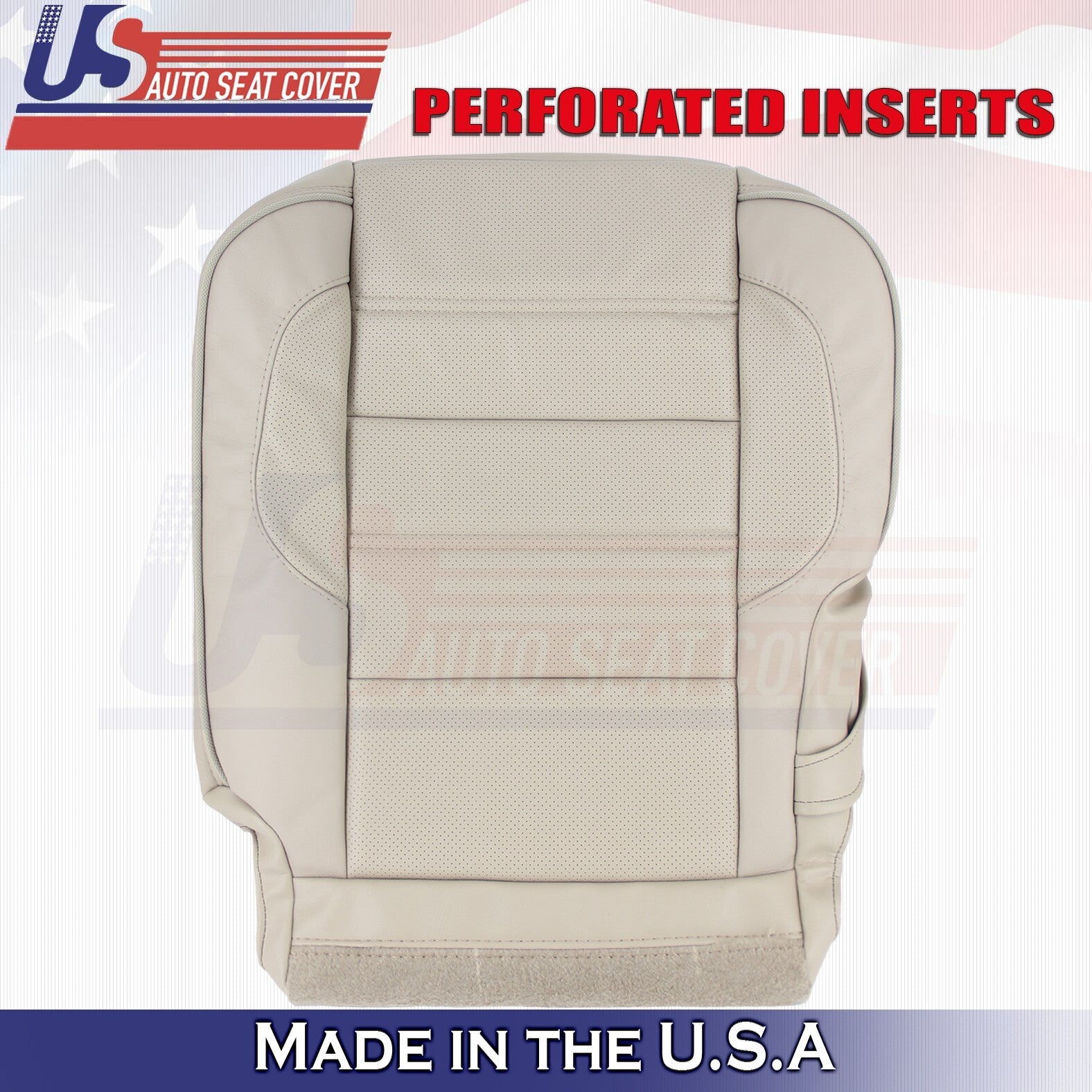 2017 2018 Fits GMC Yukon Rear Driver & Passenger Bottom Leather Cover Shale Tan