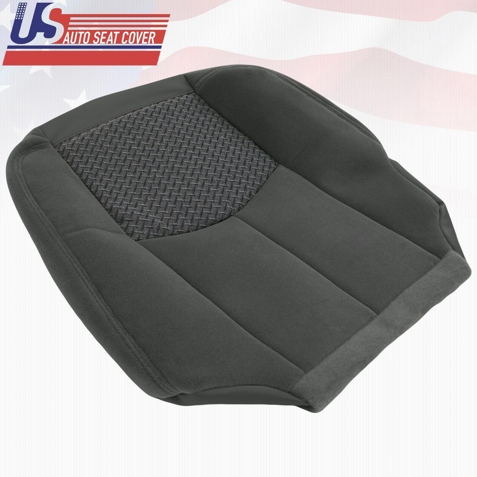 2003 to 2004 Chevy Avalanche 1500 & 2500 Driver Bottom Cloth Seat Cover Drk Gray