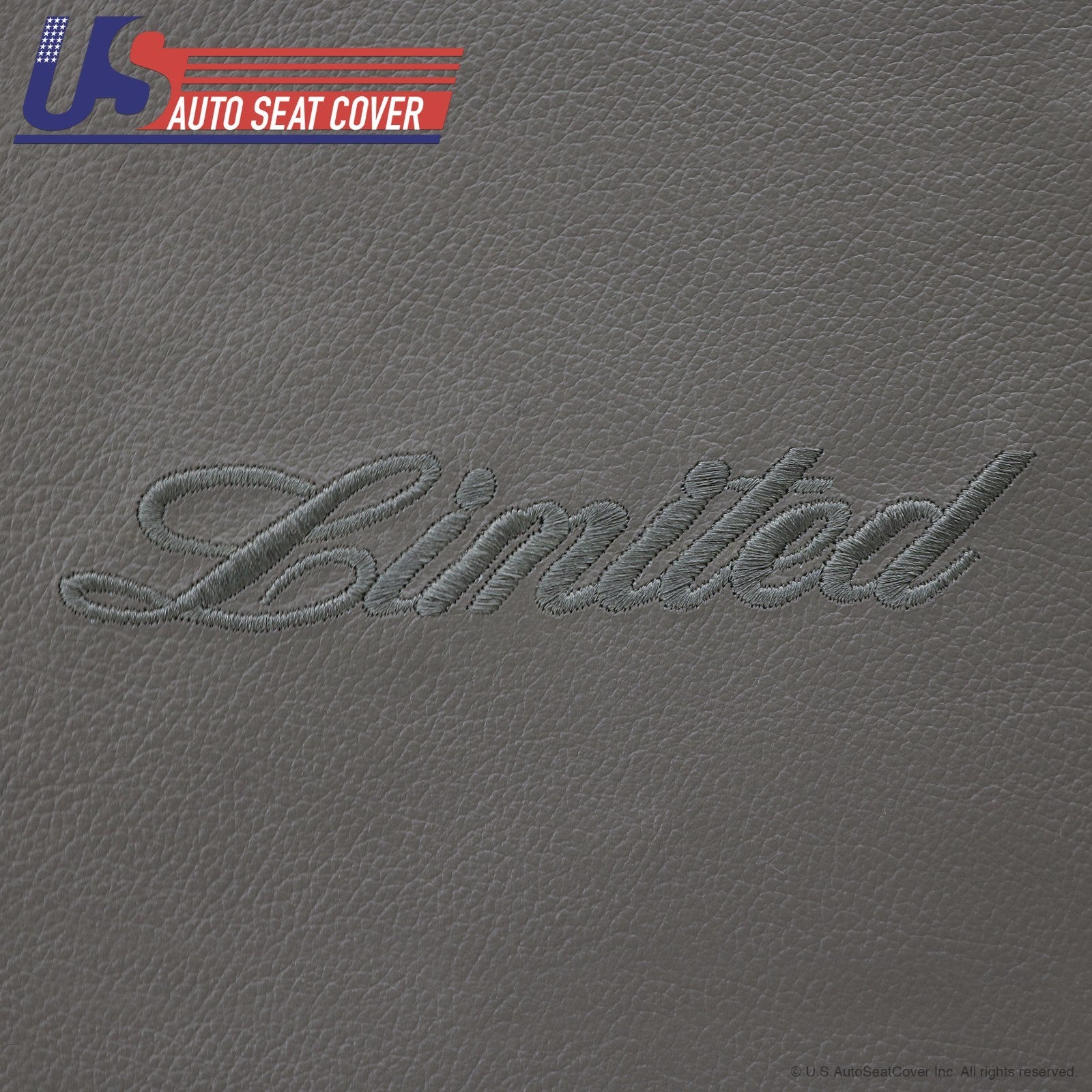 2001 Ford Excursion Limited Passenger Bottom-Top-Armrest Leather Seat Cover Gray