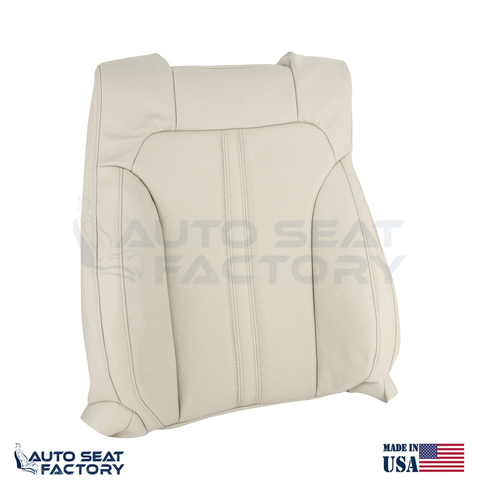 Fits 2009 - 2012 Lincoln MKS Driver Cashmere Vinyl Seat Cover, Perforated 2PCS