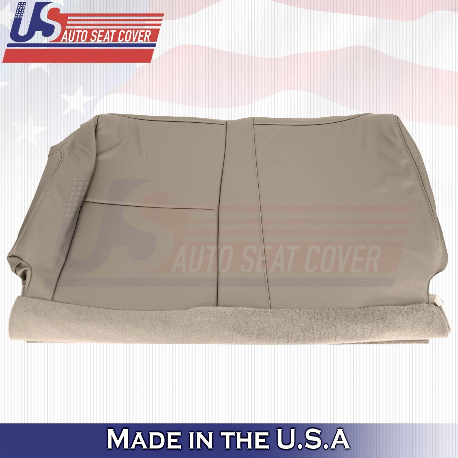 2007-2010 Fits Toyota Tundra Rear Driver Bottom & Top Leather Seat Cover Tan