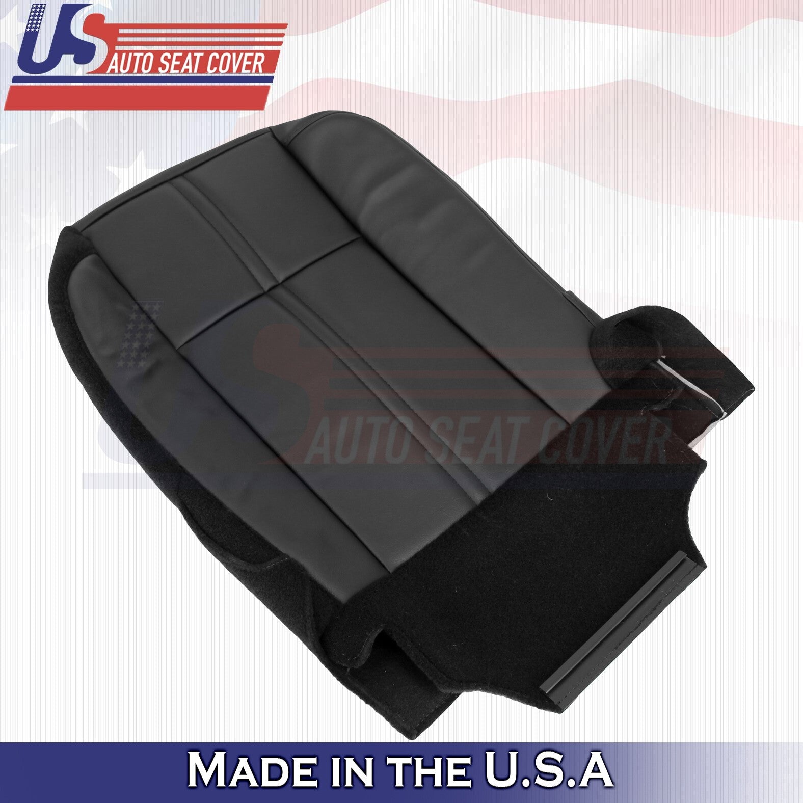 1997 to 2006 Fits Jeep Wrangler Driver & Passenger Bottoms Leather Cover Black