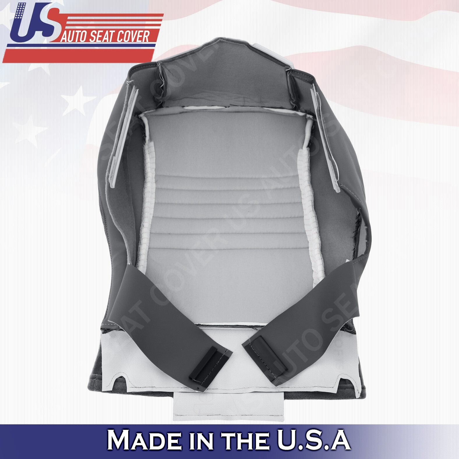 2006 to 2009 For Dodge Ram 1500 Passenger & Driver Bottom Cloth Seat Cover Gray