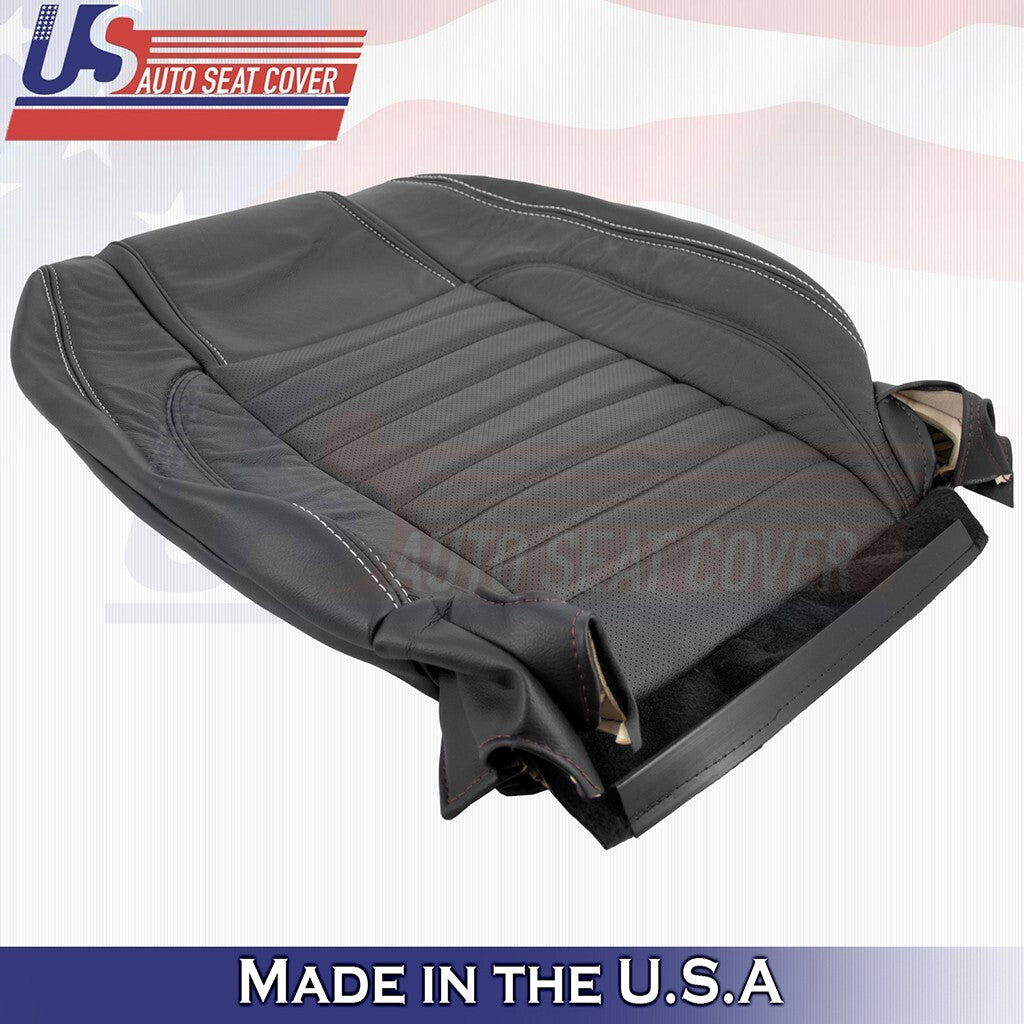 2010 to 2014 For Ford Mustang GT Driver& Passenger Tops Leather Perf Cover BLK