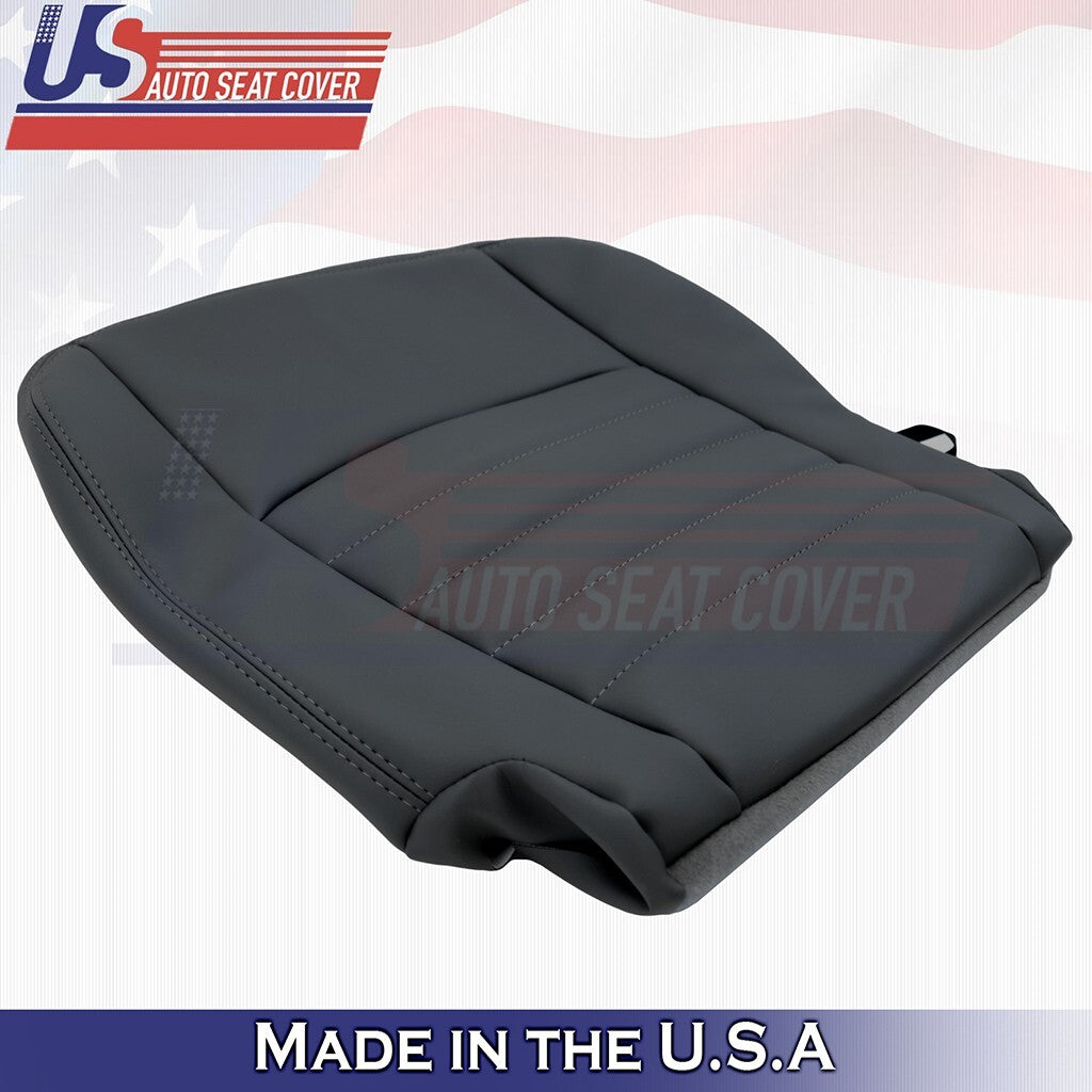 2016 2017 2018 For Dodge Ram ST Driver Top & Bottom Vinyl Seat Covers Black