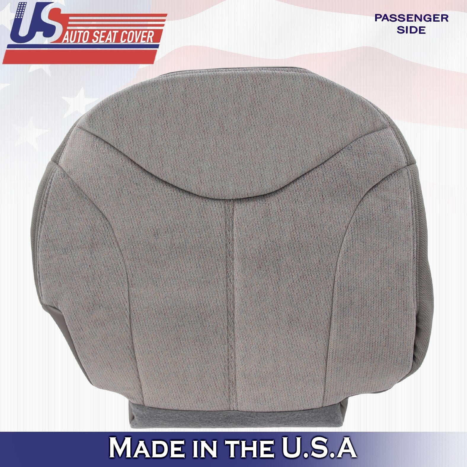1999 2000 2001 2002 Fits GMC Yukon Passenger Bottom & Top Cloth Cover Gray