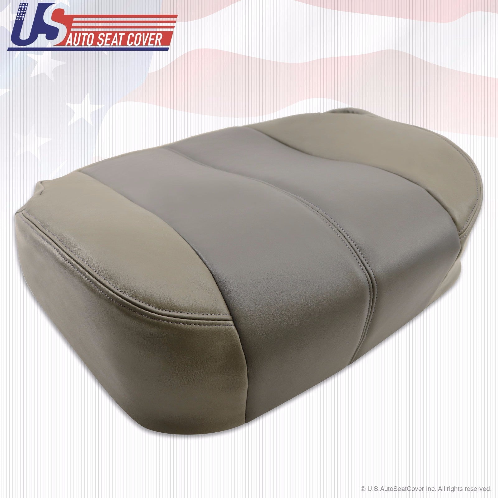 2001 2002 For GMC Yukon Denali Driver &Passenger Bottom Leather Cover 2Tone GRAY