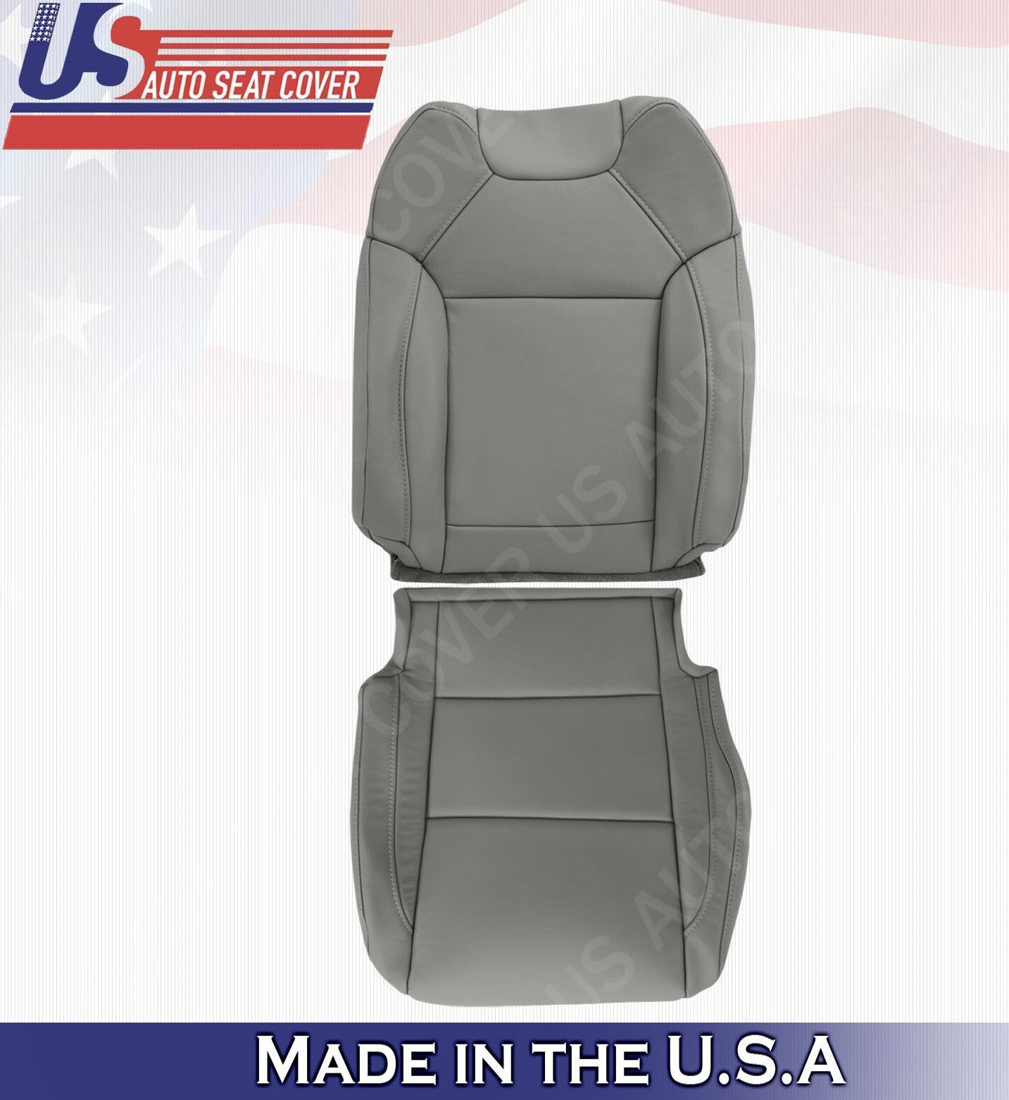 2014 2015 2016 For Acura MDX Passenger Top & Bottom Leather Seat Covers Gray