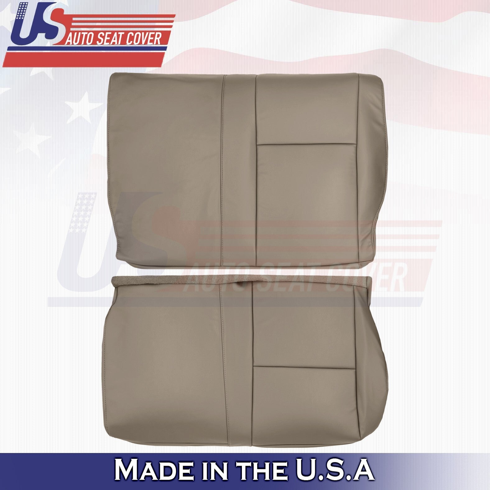 2007-2010 Fits Toyota Tundra RearDriver&Passenger Bottoms&Tops Leather Cover Tan