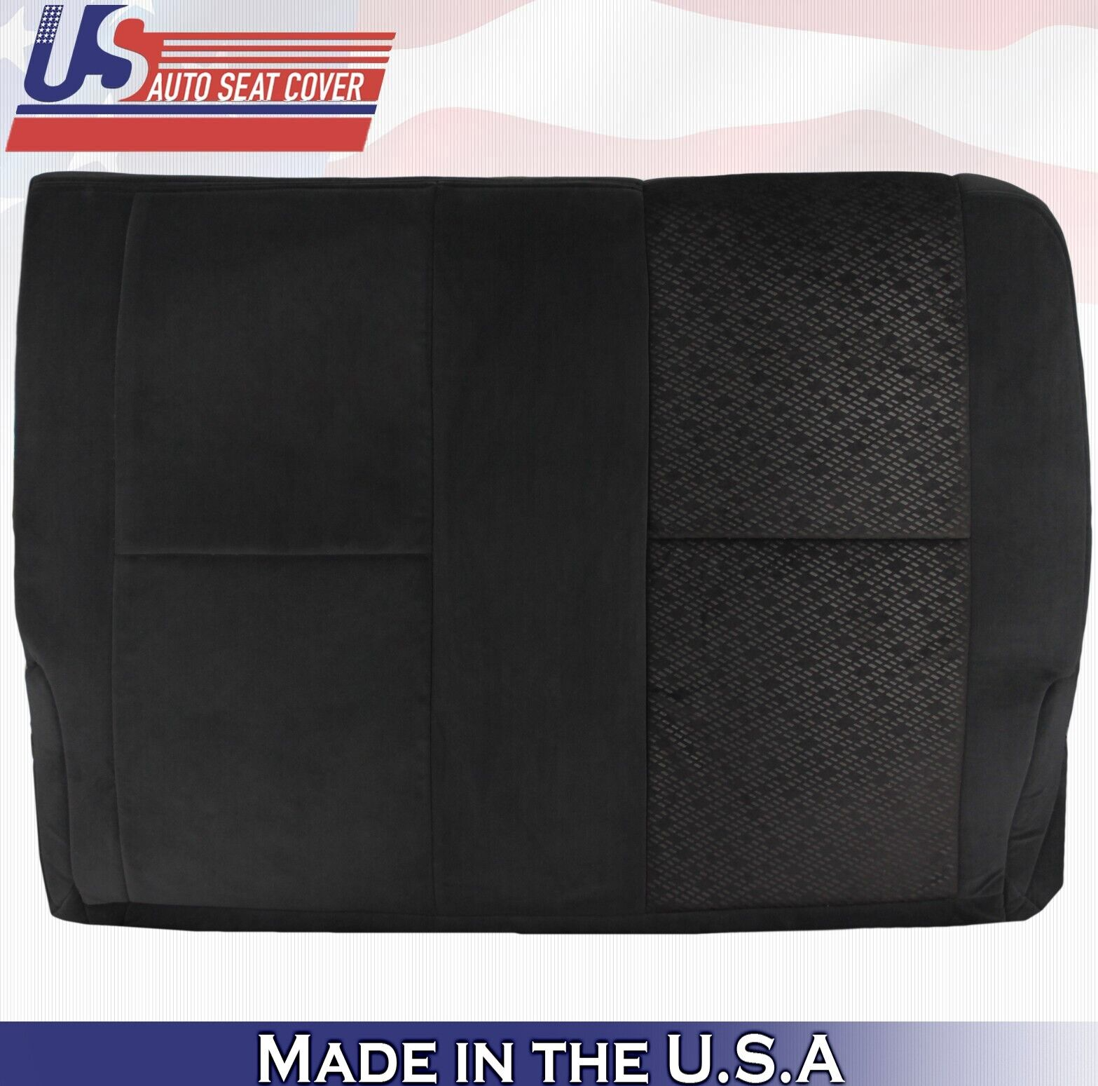 2007 For Chevy Silverado 1500 2500 3500 2nd Row Driver Top Cloth Seat Cover BLK