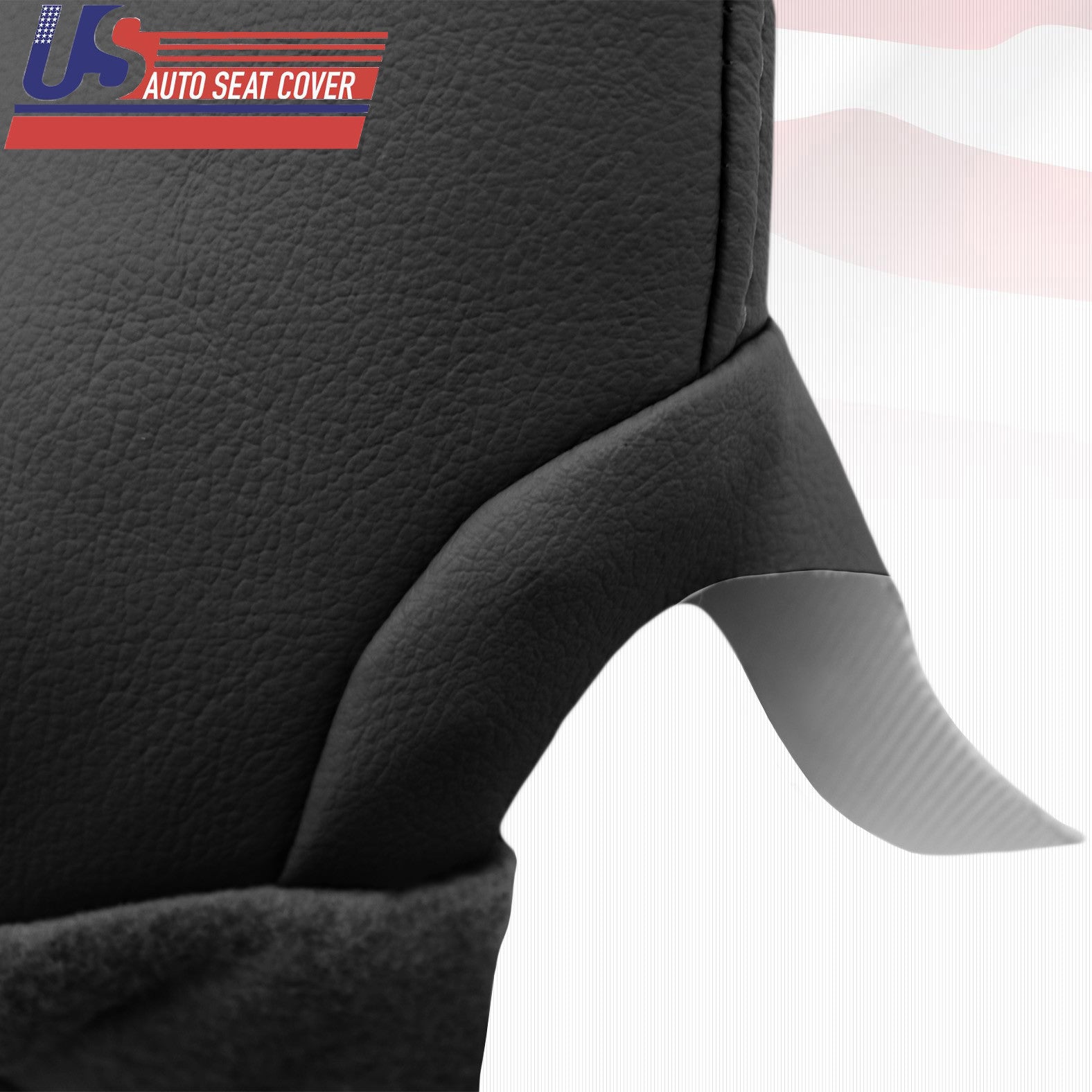 For 2007 2008 Acura MDX Driver Top & Bottom Genuine Leather Seat Cover Black