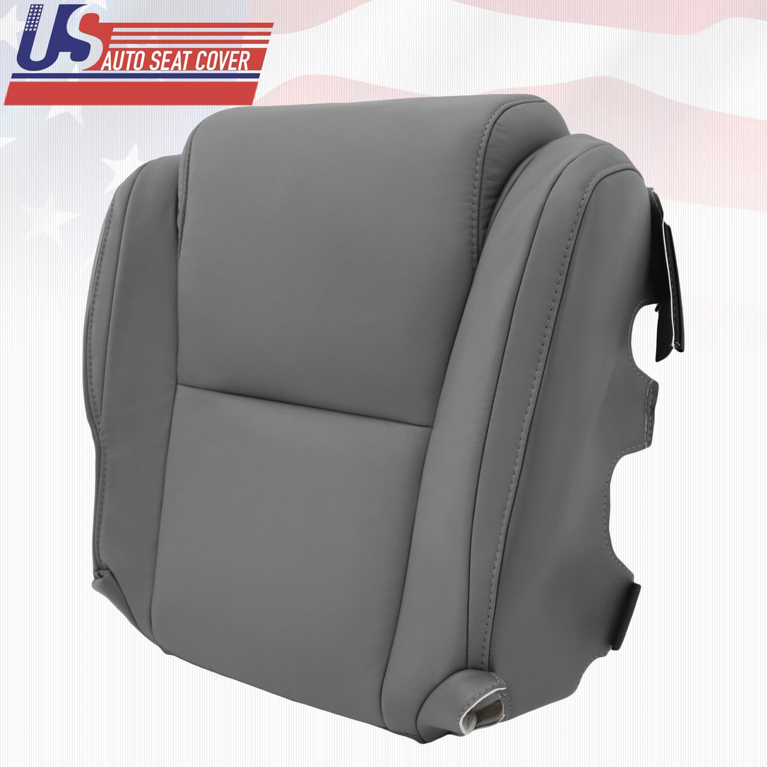 Fits 2007-2013 Toyota Tundra Bottoms Gray Leather Seat Cover w/ extra seam
