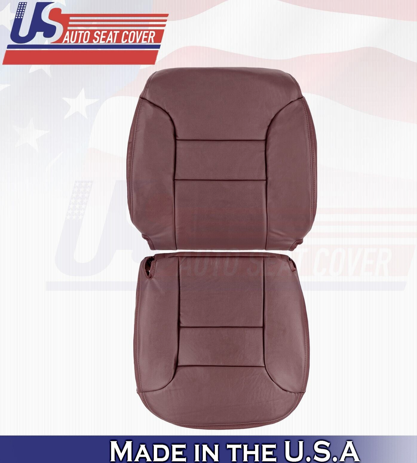 1995 1996 For Chevy Silverado 1500 2500 Passenger Top Bottom Leather Covers Red
