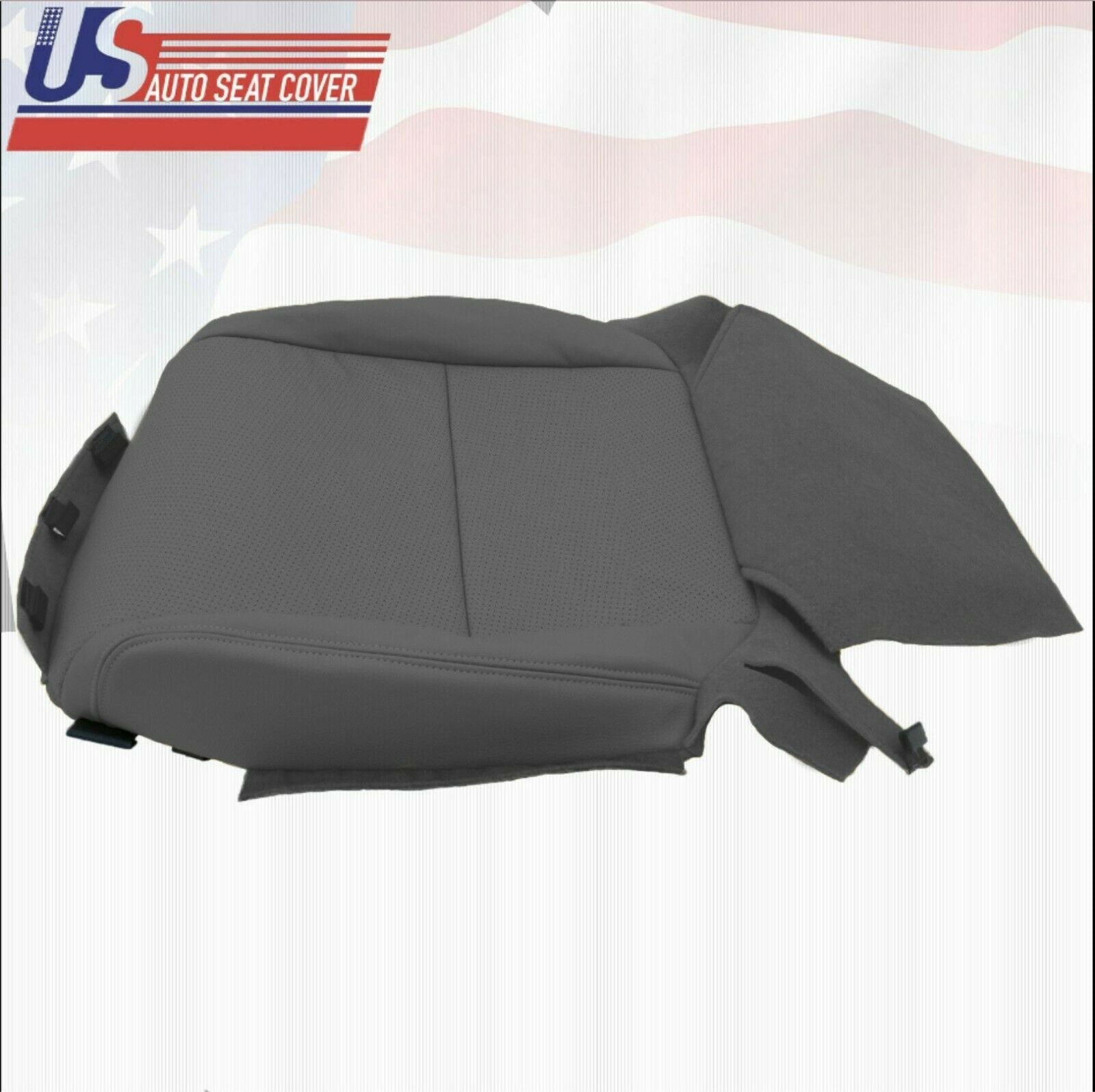 2004 Fits Acura TL Driver Passenger Top & Bottom Perforated Leather Covers Gray