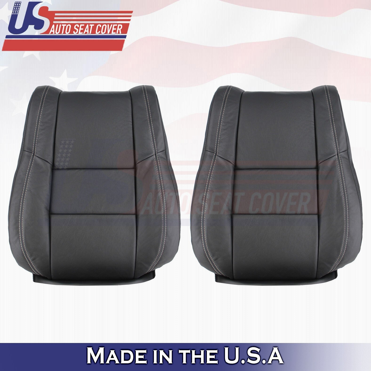 2011 For Jeep Grand Cherokee Limited Driver & Passenger Top Leather Covers Black