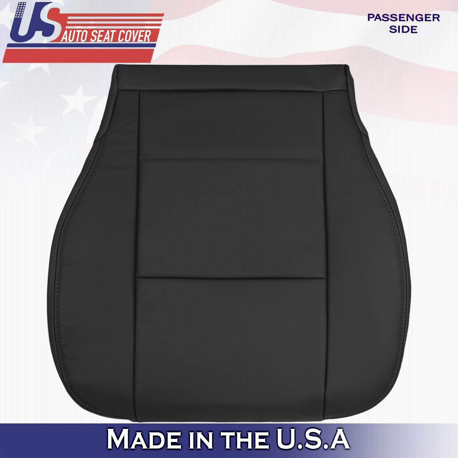 2000 to 2004 For Toyota Tundra Passenger Side Bottom Leather Seat Cover Black